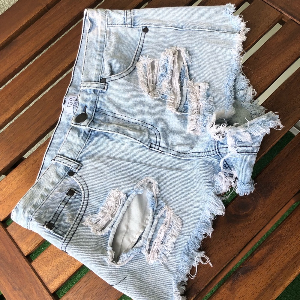High Waisted Denim Shorts